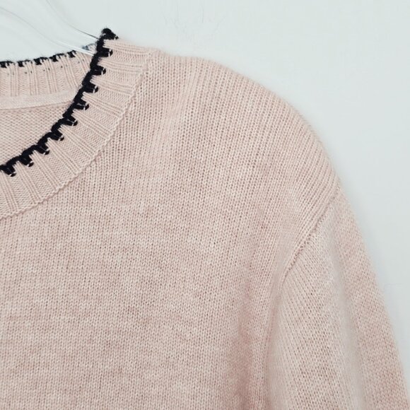 NWT Aspen Merino Wool Knit Sweater Size L Pink - Coquette - Picture 5 of 8